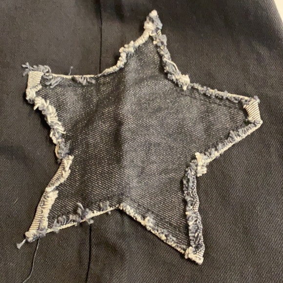 NWT Daisy Street by Hot Topic Star Patch Midi Denim Skirt in Black.Size M - Picture 9 of 15